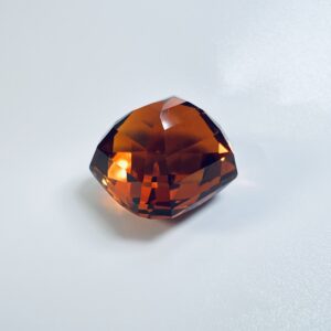 29.92 carat cushion-cut Citrine with checkerboard crown