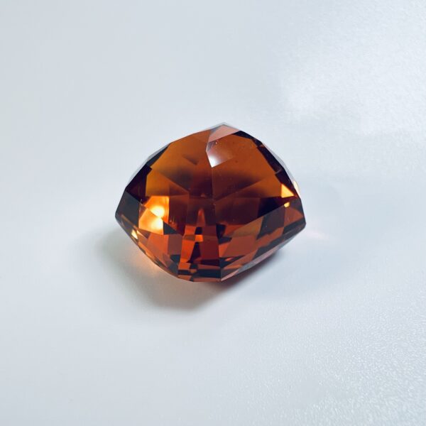 29.92 carat cushion-cut Citrine with checkerboard crown